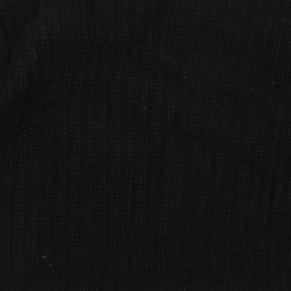 Brand and care label for Topshop women’s black jumper, size S