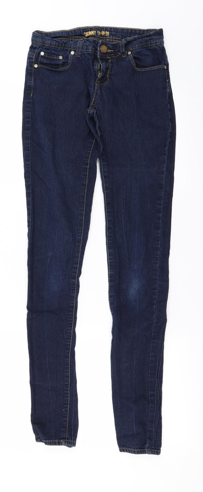 Additional front view of denim co women’s blue straight jeans, size UK 8, 30-inch leg