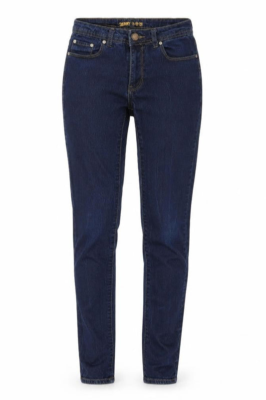 Front view of denim co women’s blue straight jeans, size UK 8, 30-inch leg