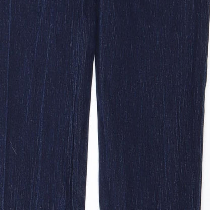 Brand and care label for denim co women’s blue straight jeans, size UK 8, 30-inch leg