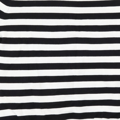 Brand and care label for BHS women’s white striped jumper, size UK 18