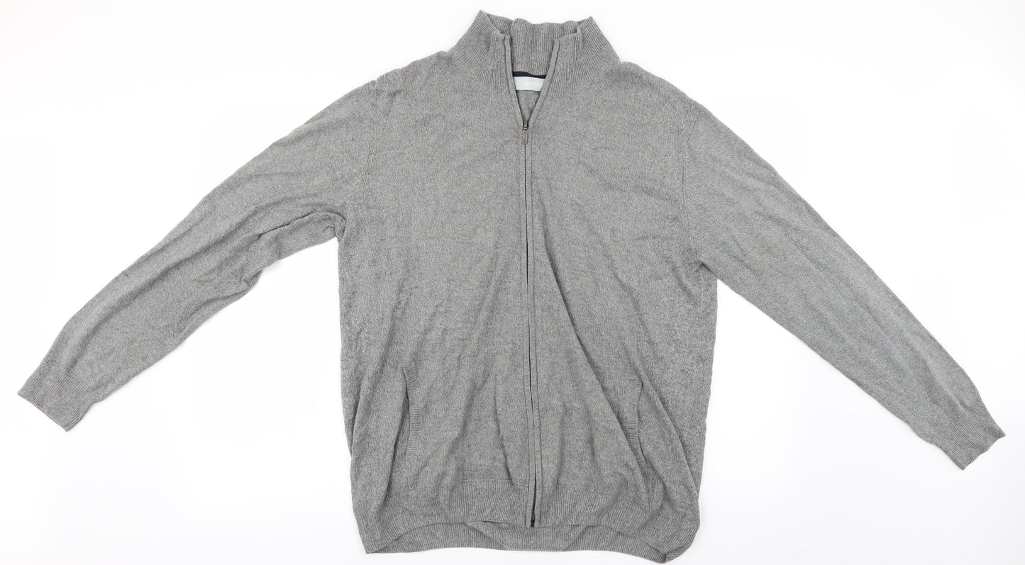 Avenue Womens Grey   Full Zip Jumper Size L