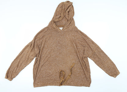 Front view of Next women’s brown jumper, size UK 16