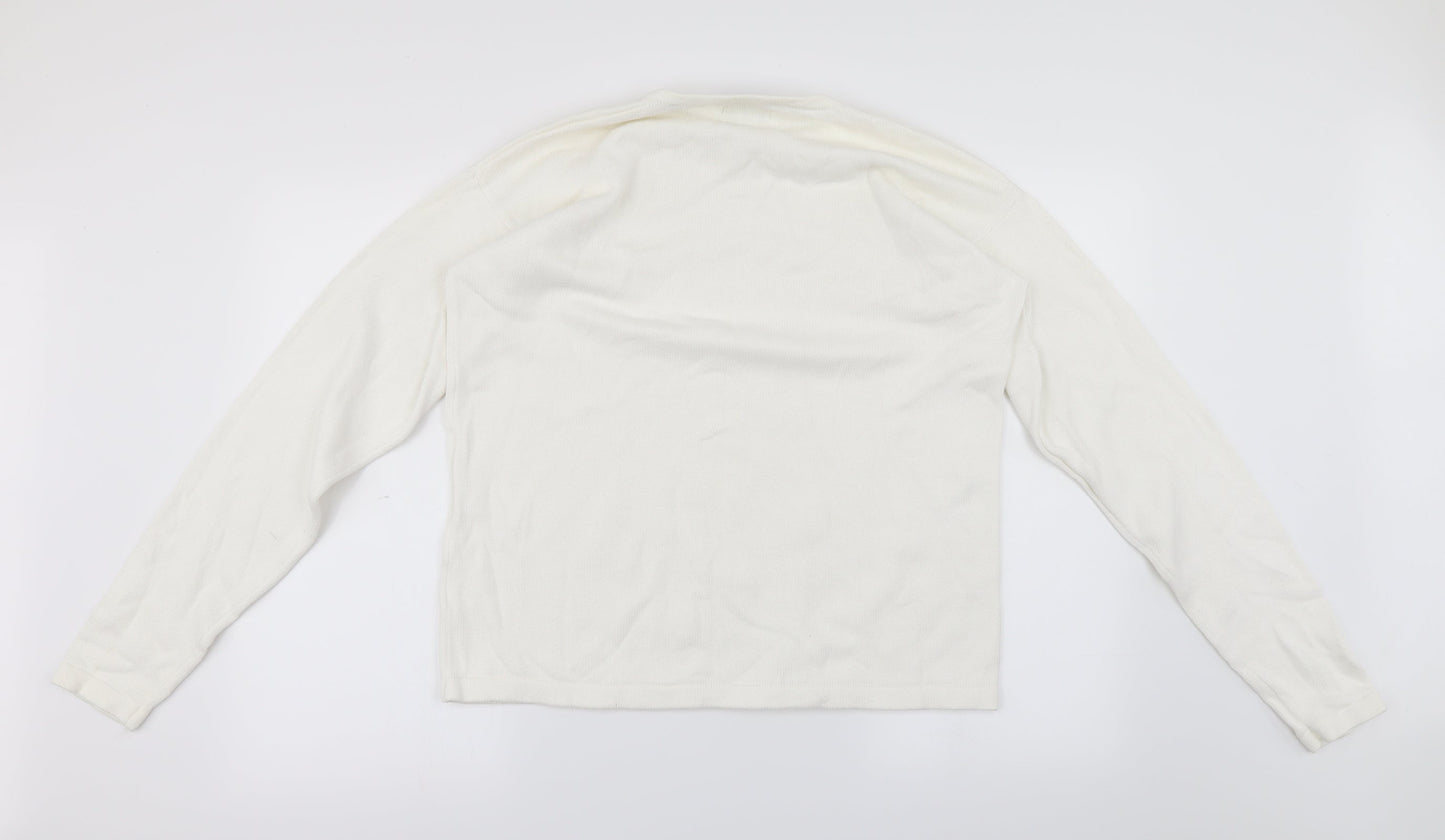 Linea Womens White   Pullover Jumper Size S