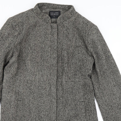 Close-up detail of Calliope women’s brown jacket coat, size L