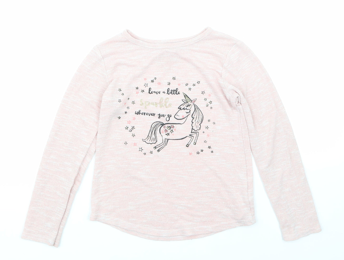 Primark Girls Pink   Basic T-Shirt Size 6-7 Years