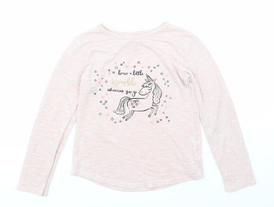 Primark Girls Pink   Basic T-Shirt Size 6-7 Years