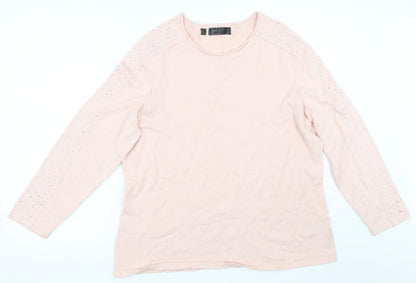 Additional front view of BPC Selection women’s pink jumper, size L