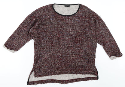 Additional front view of Topshop women’s red jumper, size UK 10