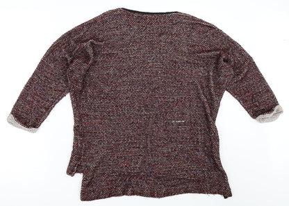 Back view of Topshop women’s red jumper, size UK 10