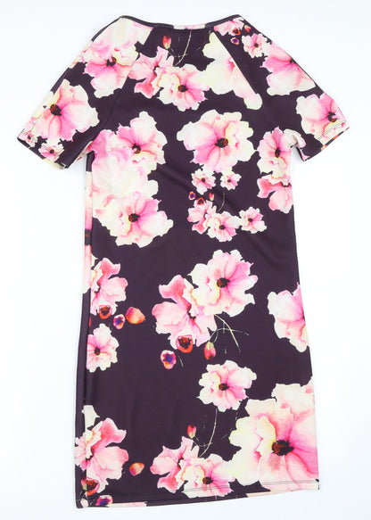 Back view of Only women’s purple floral shift, size XS