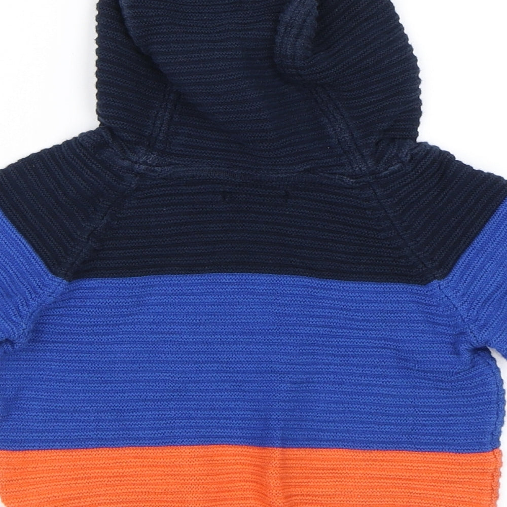 NEXT Boys Blue Colourblock  Pullover Jumper Size 3-6 Months