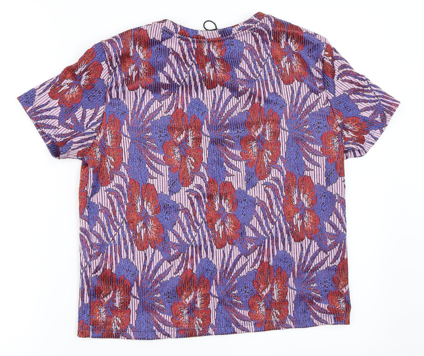 Zara Womens Blue Floral  Basic Blouse Size S