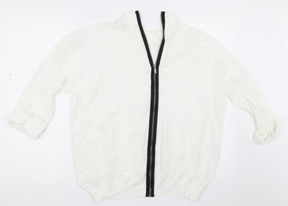Front view of Next women’s ivory basic t-shirt, size UK 12