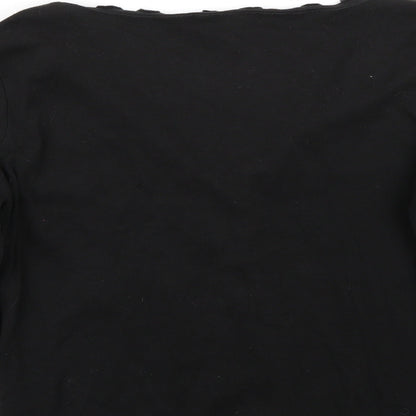 Brand and care label for MIA women’s black cardigan jumper, size UK 14