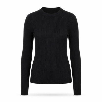 Front view of New Look women’s black jumper, size UK 6