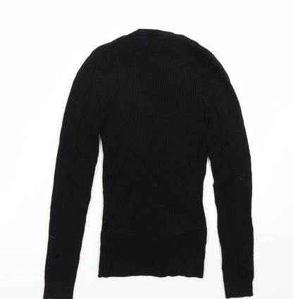 Back view of New Look women’s black jumper, size UK 6