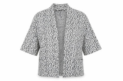 Front view of Flash woman women’s white cardigan jumper, size M