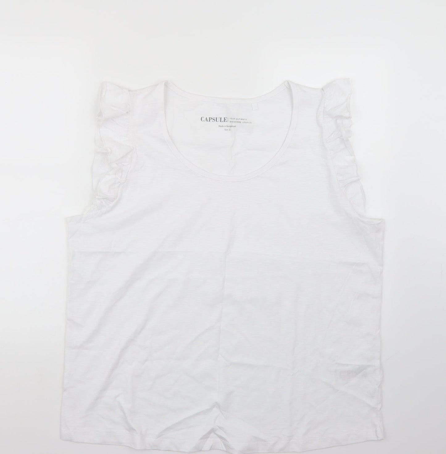 Capsule Womens White   Basic T-Shirt Size 22