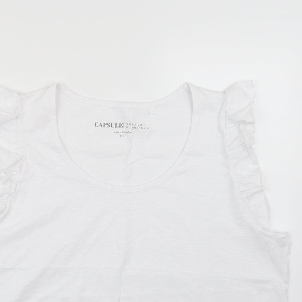 Capsule Womens White   Basic T-Shirt Size 22