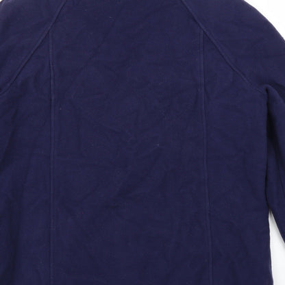 Brand and care label for Millburn women’s purple jacket coat, size UK 14