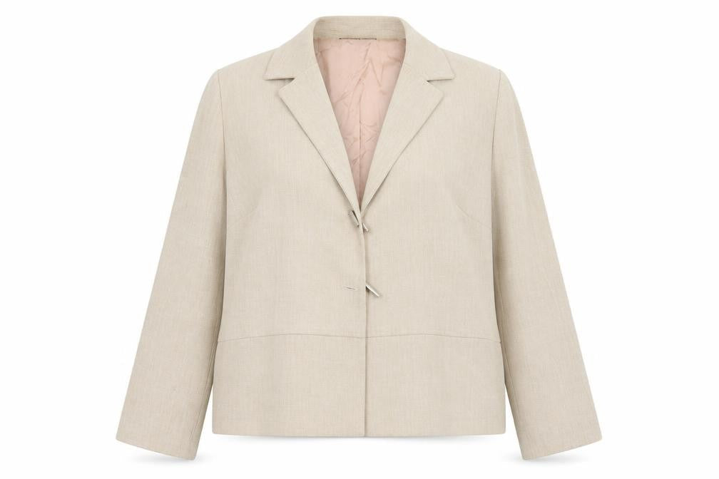 Warp + Weft Womens Beige   Jacket Blazer Size 18