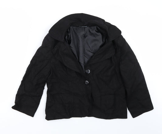 BHS Womens Black   Jacket Coat Size 16