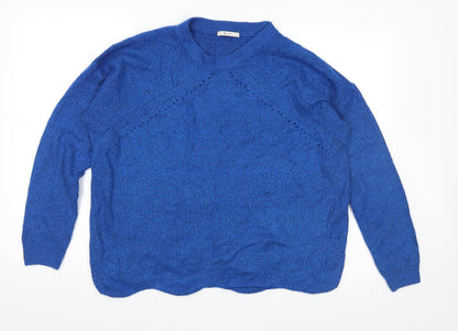 Additional front view of Tu women’s blue knit jumper, size UK 14