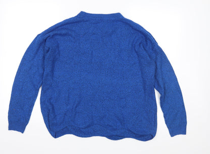 Back view of Tu women’s blue knit jumper, size UK 14