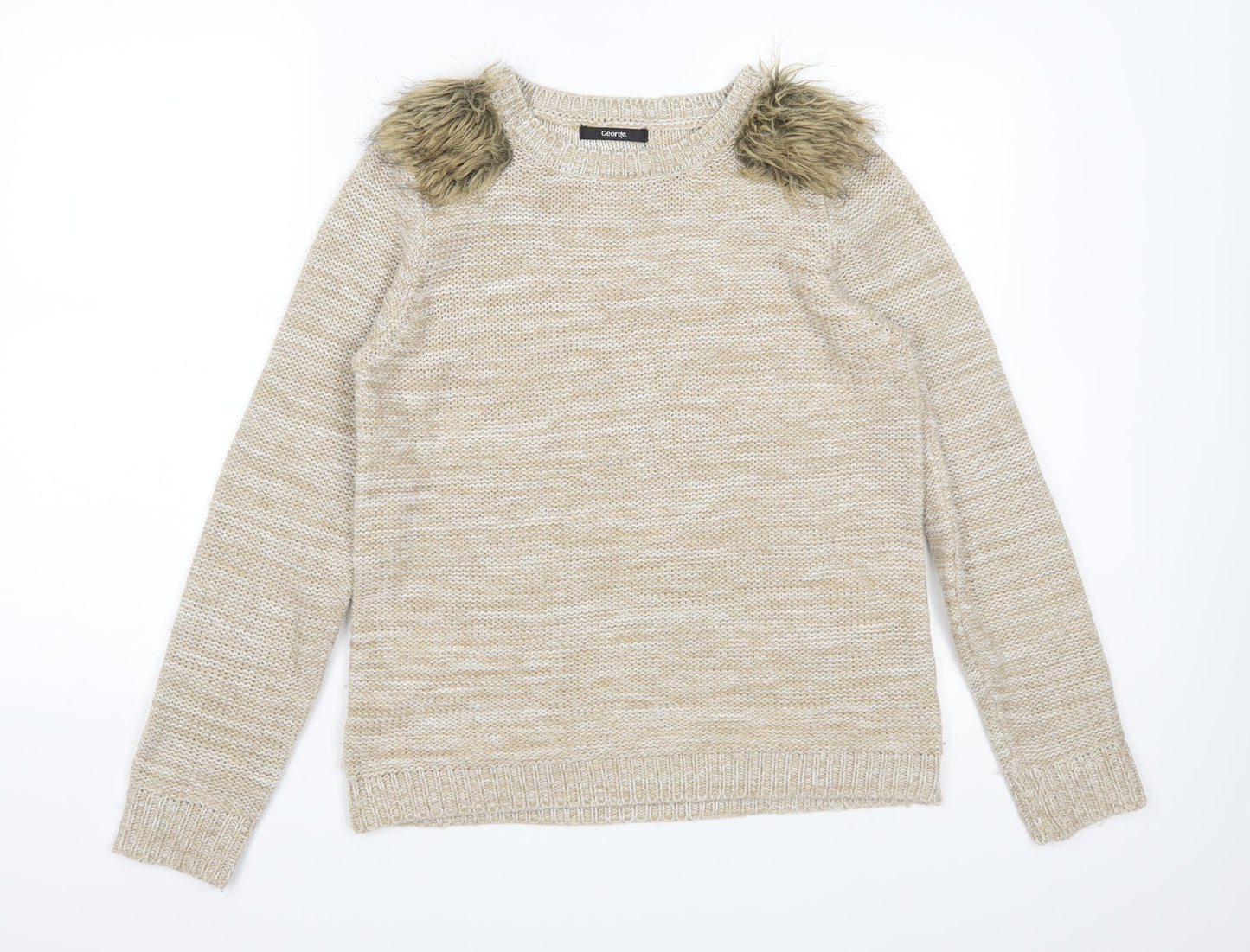 George Womens Brown  Knit Pullover Jumper Size 12