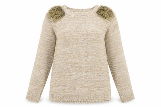 Front view of George women’s brown knit jumper, size UK 12