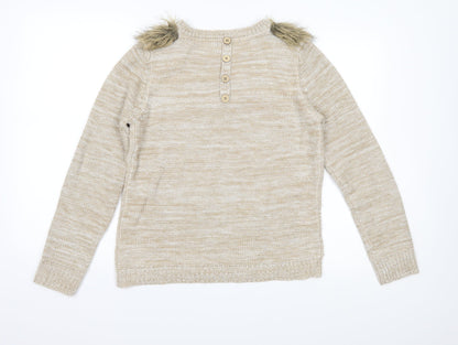 Back view of George women’s brown knit jumper, size UK 12