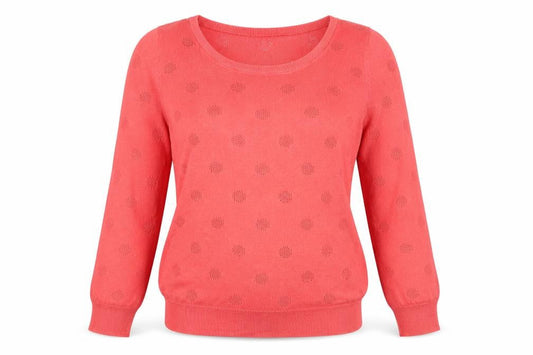 Front view of George women’s pink knit jumper, size UK 10