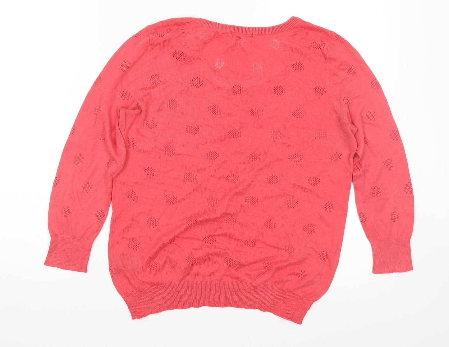 George Womens Pink  Knit Pullover Jumper Size 10