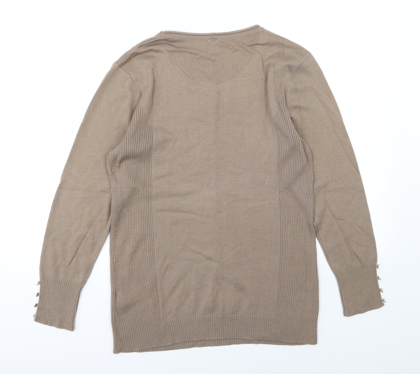Preworn Womens Brown  Knit Pullover Jumper Size 14