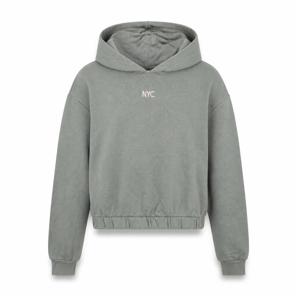 H&M Girls Green  Jersey Pullover Hoodie Size 10-11 Years  - NYC Cropped