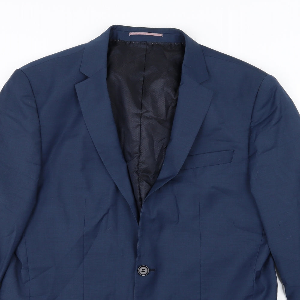 River Island Mens Blue   Jacket Suit Jacket Size 42