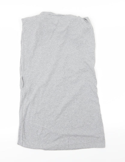 Back view of Cameo Rose women’s grey jersey basic tank, size S