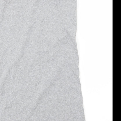 Brand and care label for Cameo Rose women’s grey jersey basic tank, size S