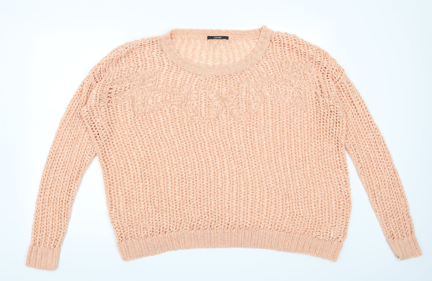 George Womens Orange   Pullover Jumper Size 14