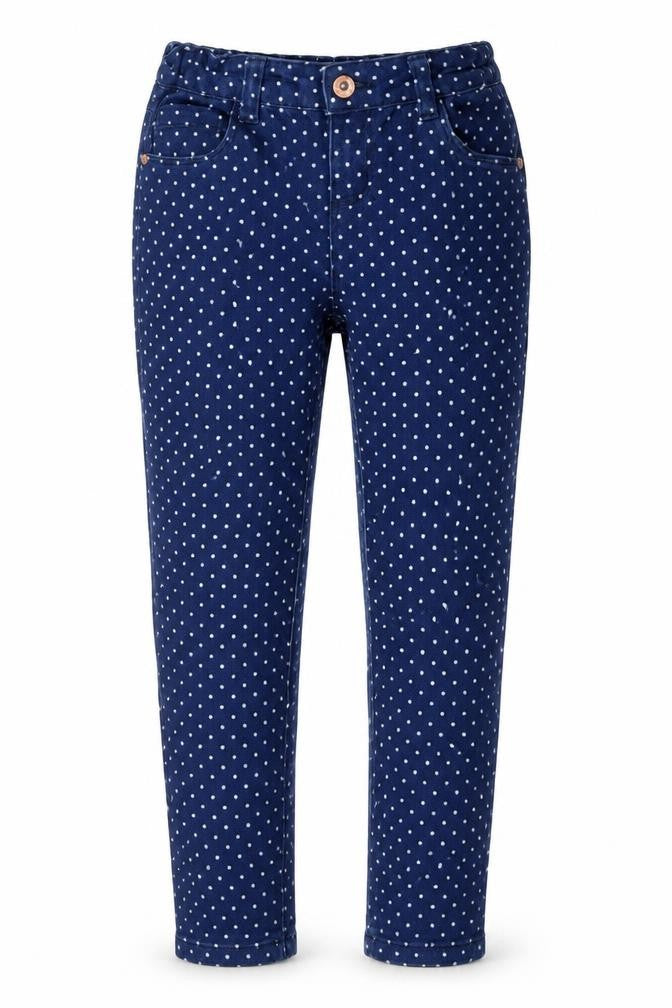 Denim CO Girls Blue Polka Dot  Skinny Jeans Size 10-11 Years