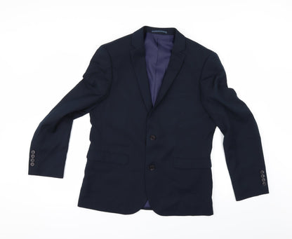 Additional front view of ONESIX5IVE men’s blue jacket suit, size 40