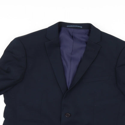 Close-up detail of ONESIX5IVE men’s blue jacket suit, size 40
