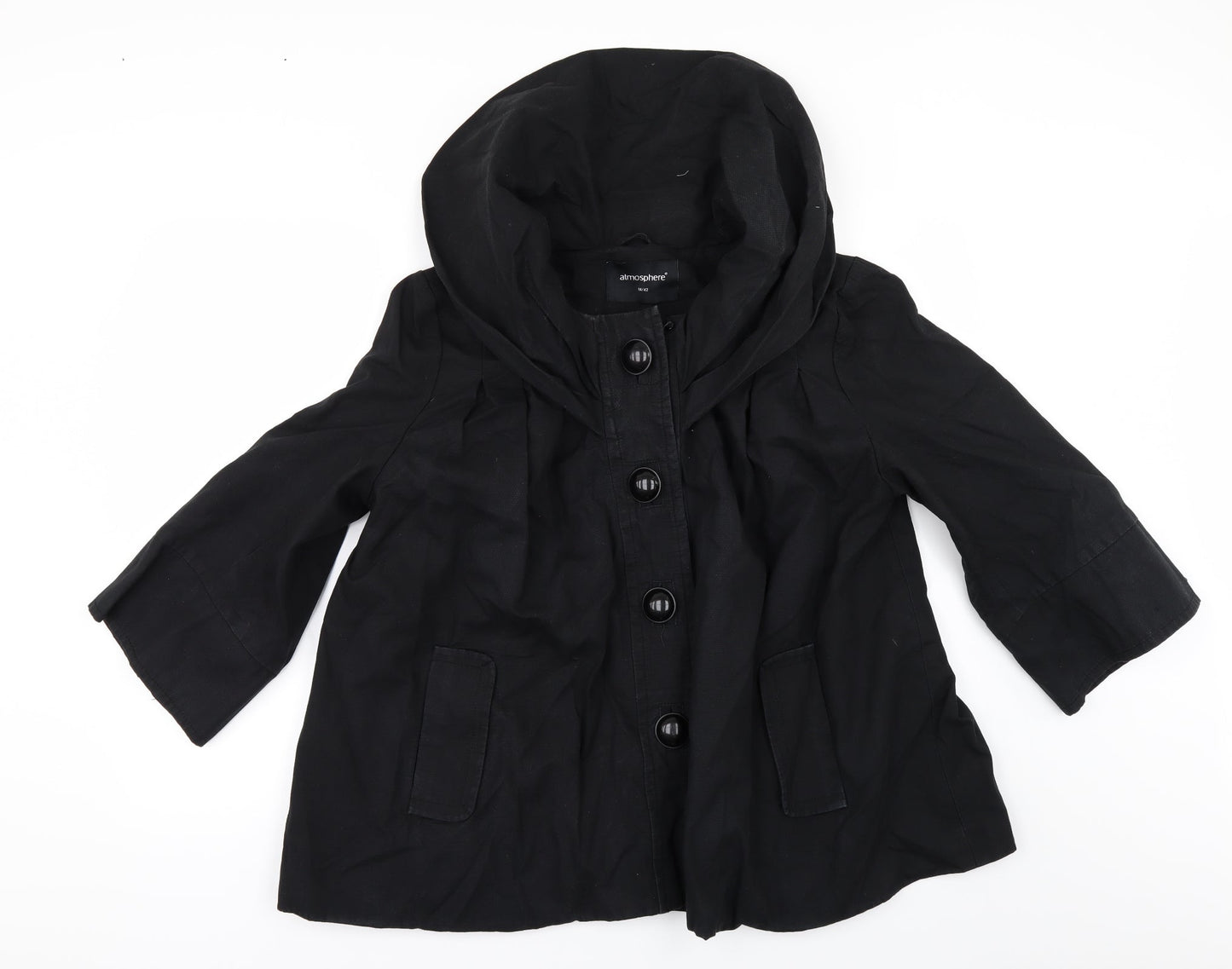 Atmosphere Womens Black   Pea Coat Coat Size 14