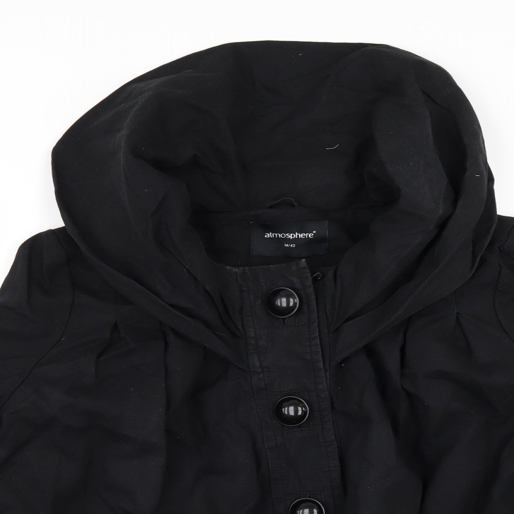 Atmosphere Womens Black   Pea Coat Coat Size 14