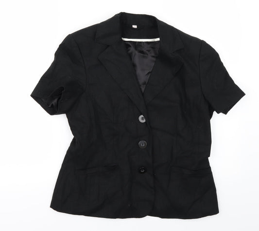 Anna Rose Womens Black   Jacket Coatigan Size 12