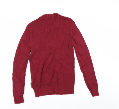 Back view of French Connection women’s red jumper, size S
