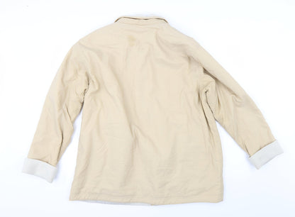 Back view of Marks & Spencer women’s beige jacket, size UK 14, - reversible