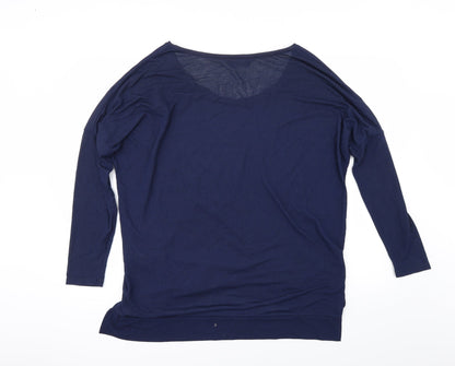 Back view of Dorothy Perkins women’s blue jumper, size UK 12