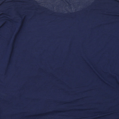 Brand and care label for Dorothy Perkins women’s blue jumper, size UK 12